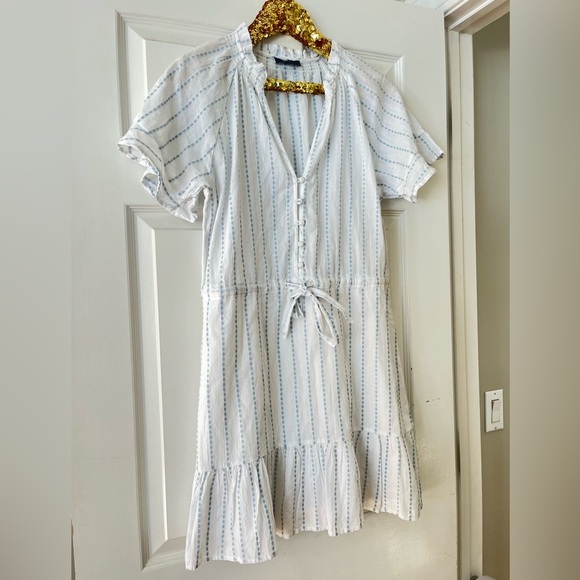 Anthropologie Paige Ari White Blue Striped Dress - Picture 2 of 6